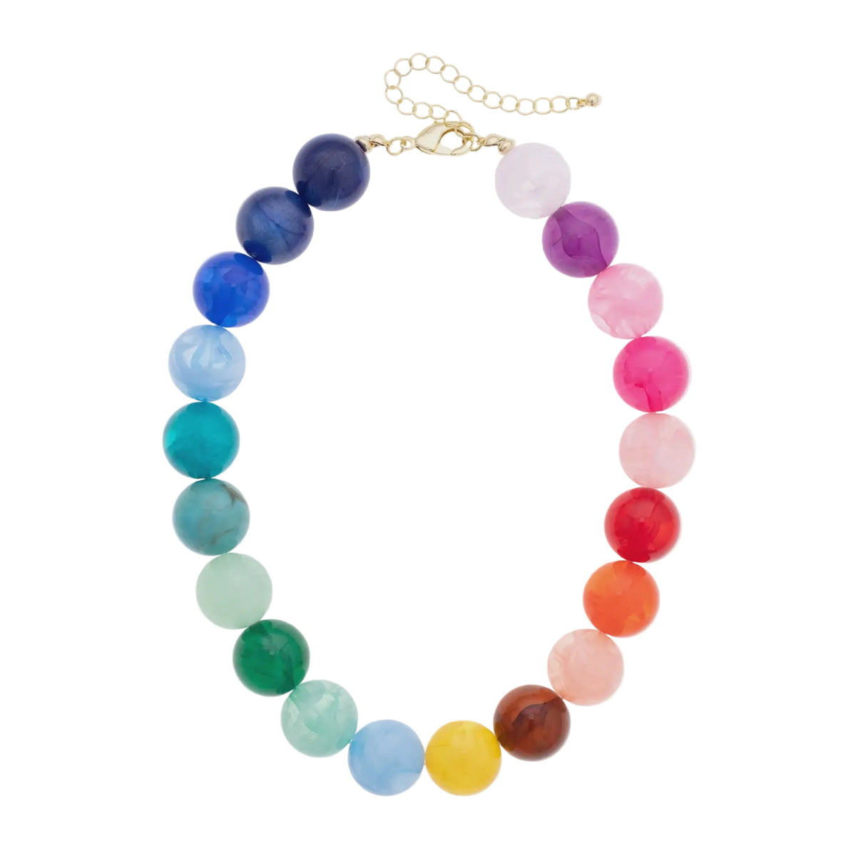 Mickey Gumball Beaded Necklace in Rainbow Multi