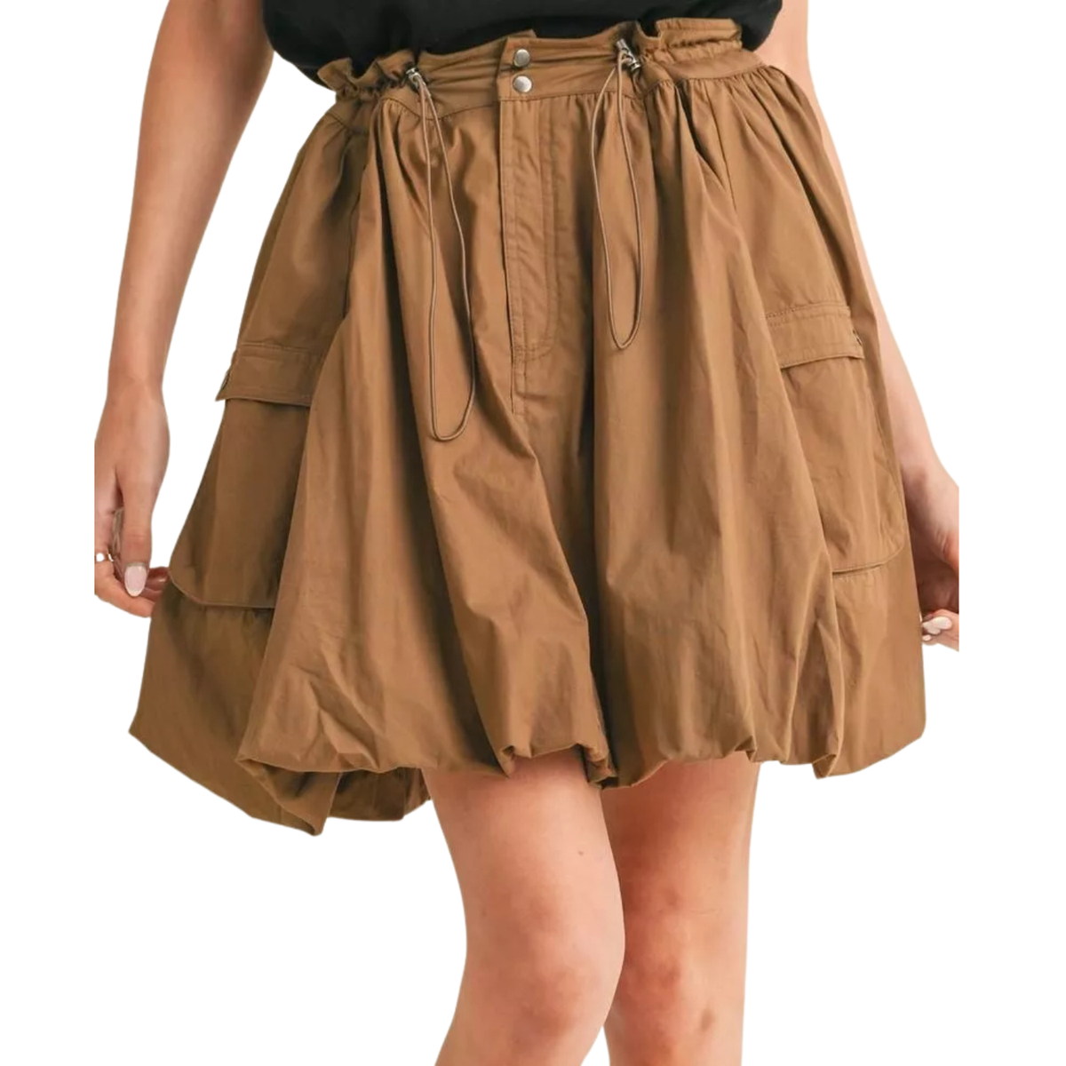 Camel Utility Bubble Skirt