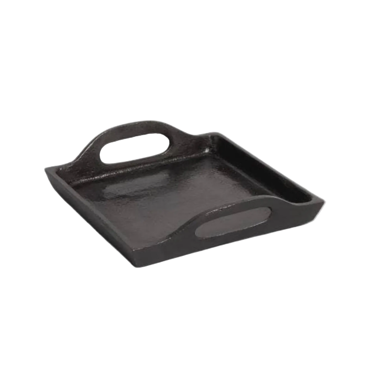 Rough Black Plated Serving Tray - Large