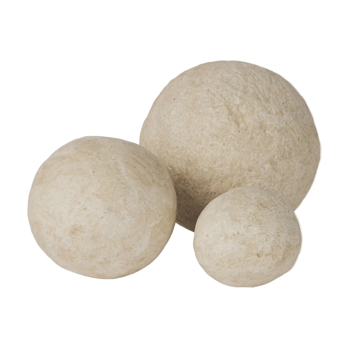 Sunita Beige Paper Mache Orbs | 3 sizes