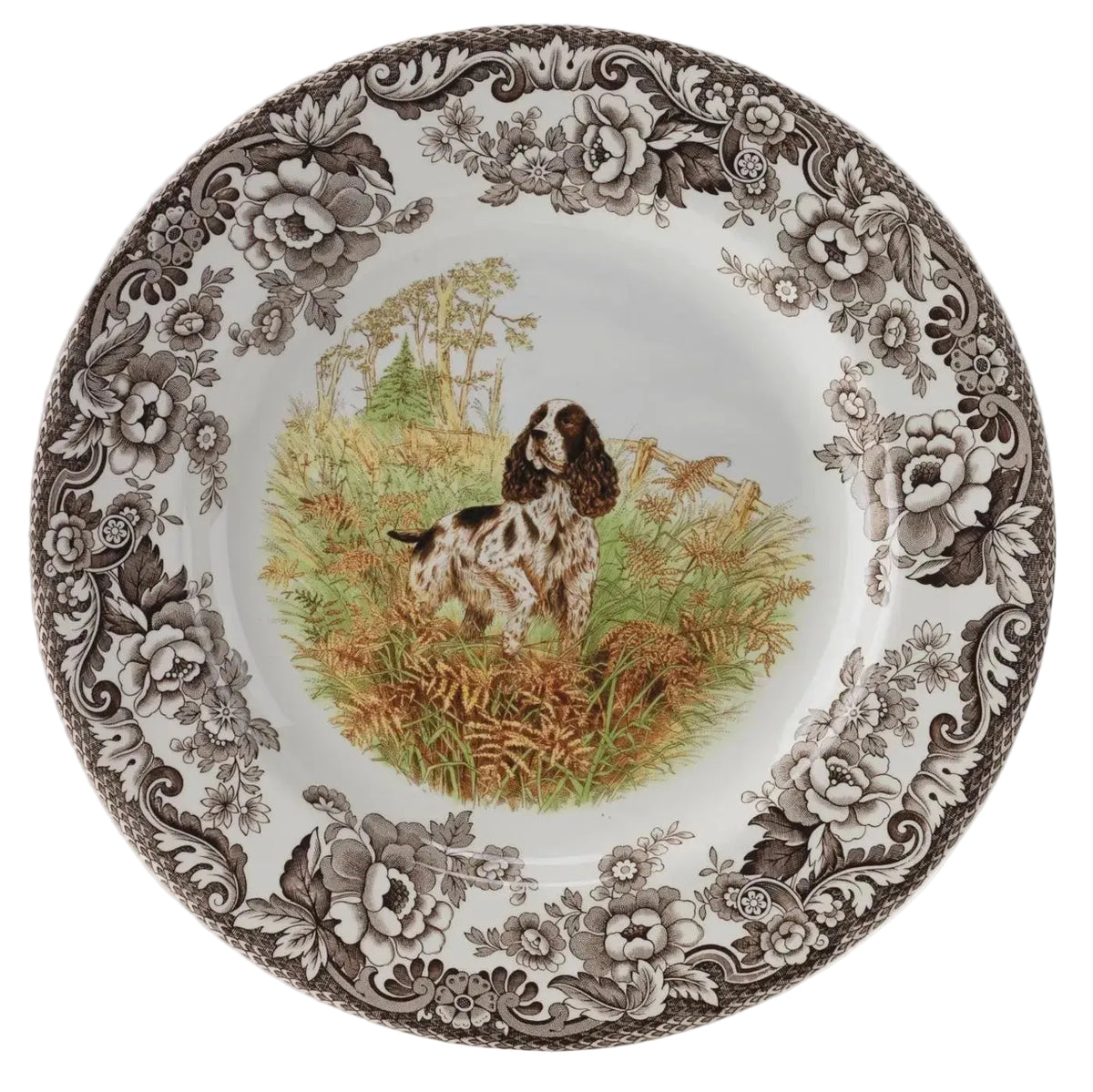 Spode Woodland Salad Plate 8" (English Springer Spaniel)
