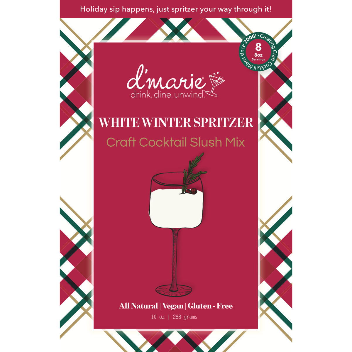 White Winter Spritzer Craft Cocktail Slush Mix