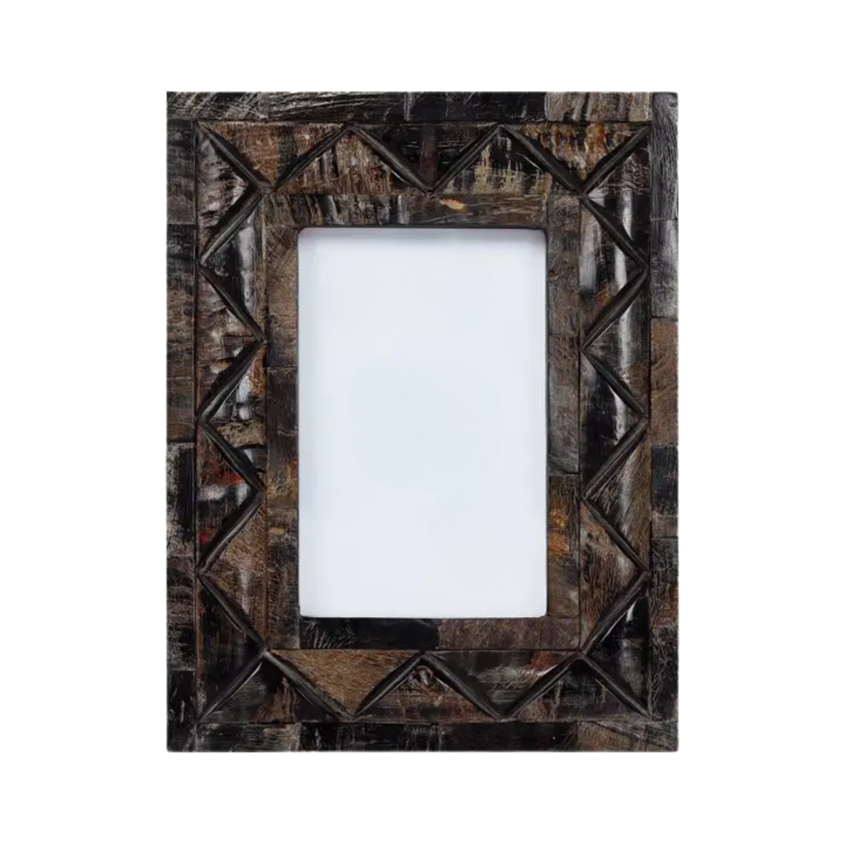 Artisan Voodoo Pattern Horn Picture Frame – 4" x 6"