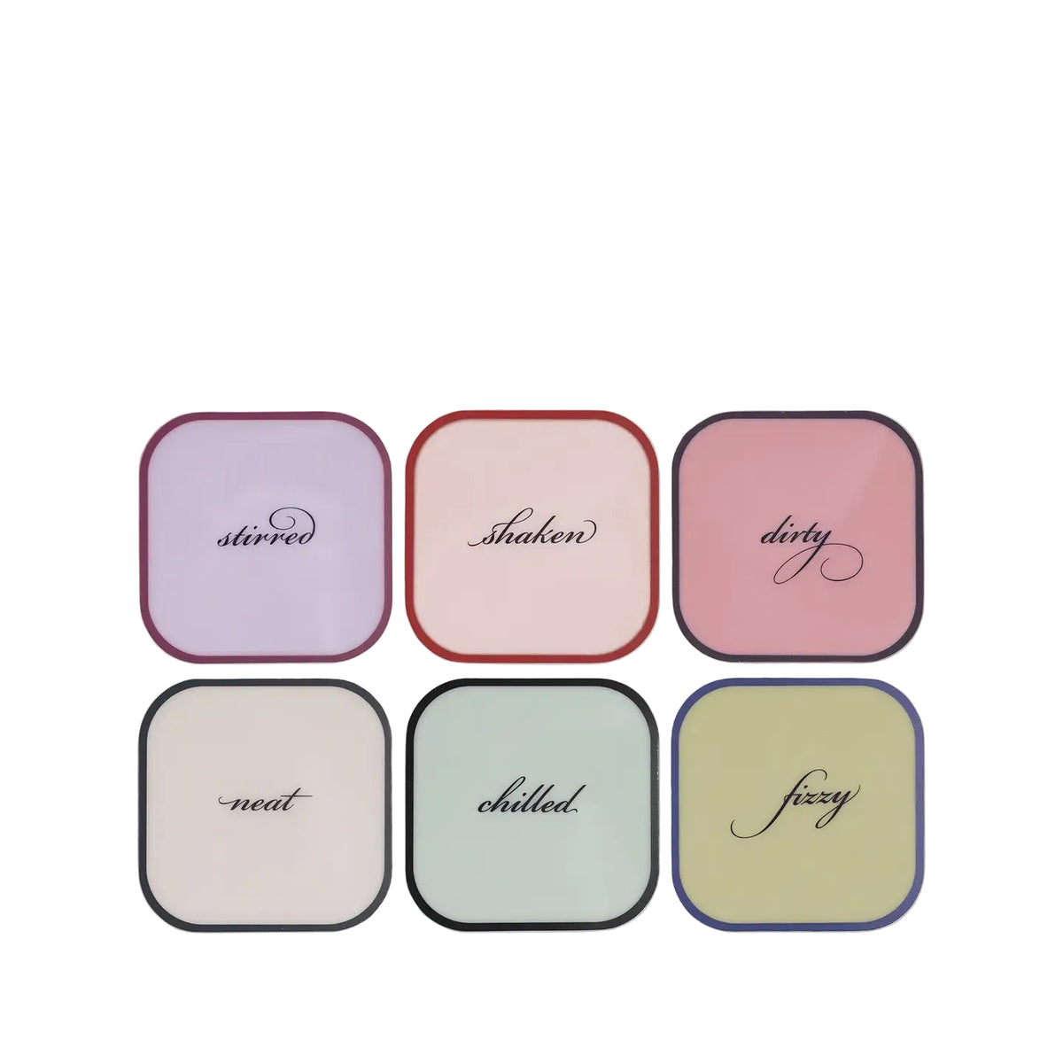 Acrylic Cocktail Coasters – 6 Styles
