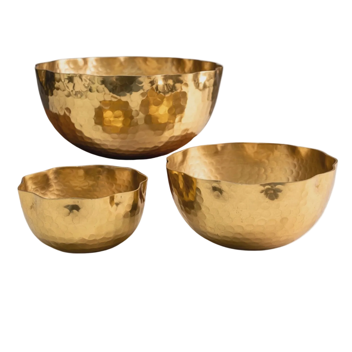 Gold Hammered Petal Bowl