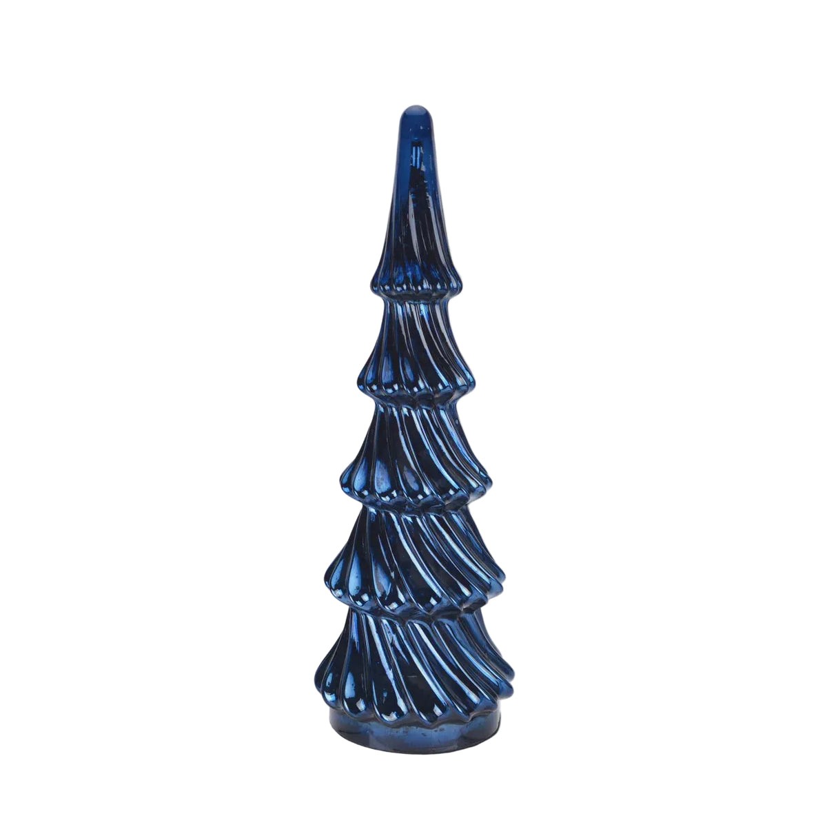 22" Blue Glass Christmas Tree