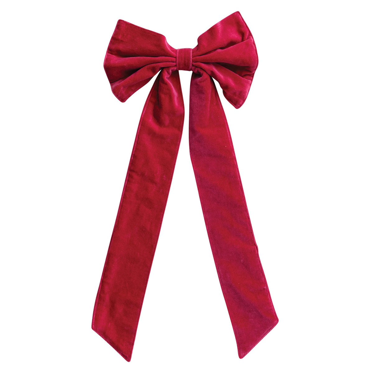 Cotton Velvet Clip-On Bow – Fuchsia