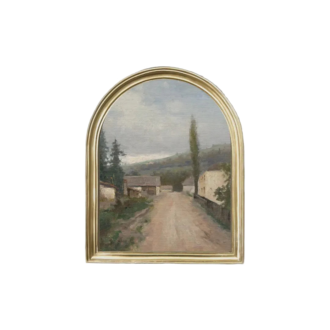 Slovak Village in Arched Frame