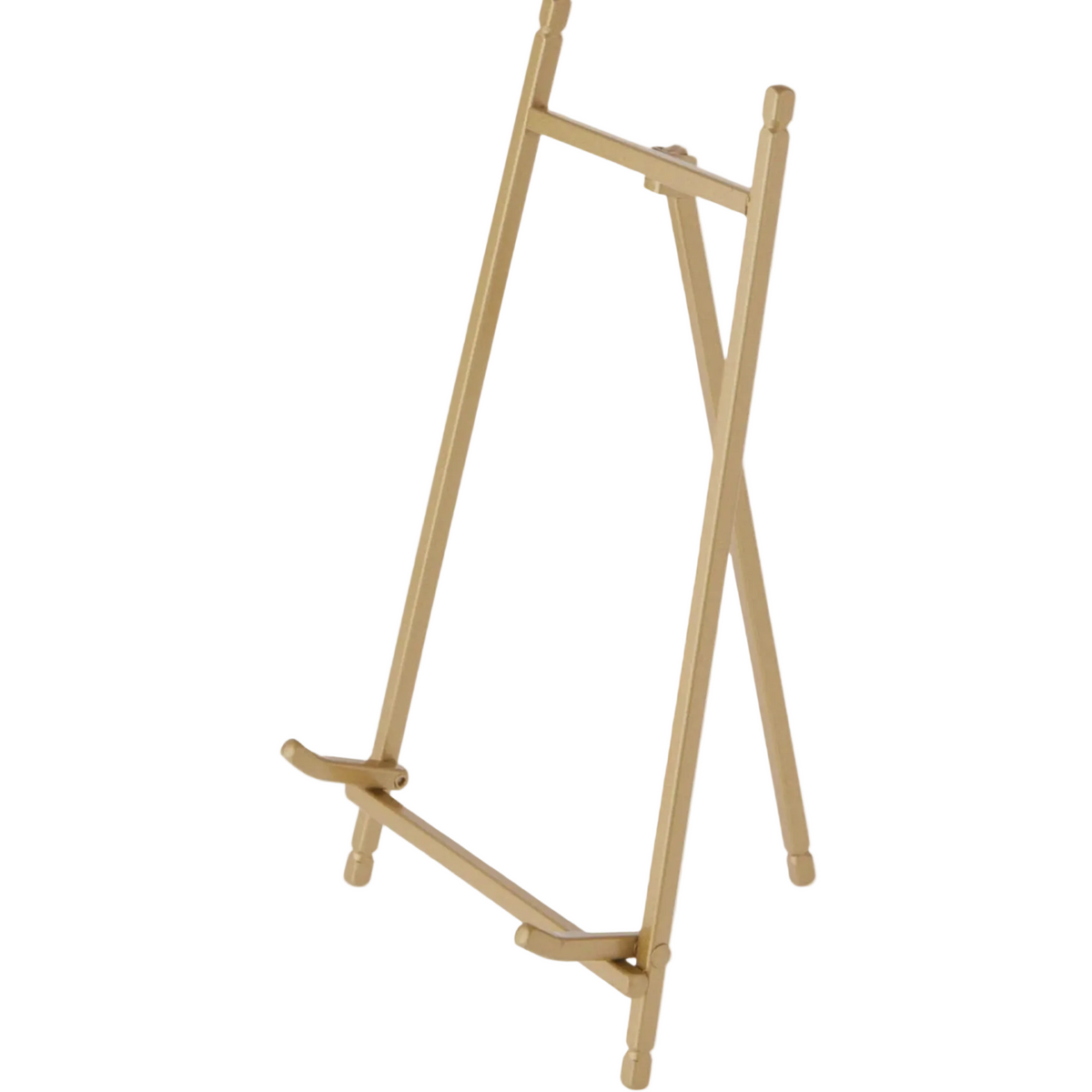 Satin Metal Easel, 9" H x 5.25" W x 6" D: Gold