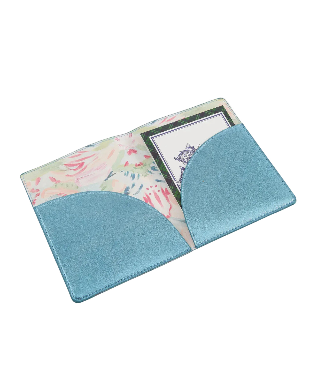 Metallic Light Blue Mahjong Card Folio
