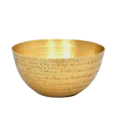Gold Hammered Lehar Zig-Zag Bowl