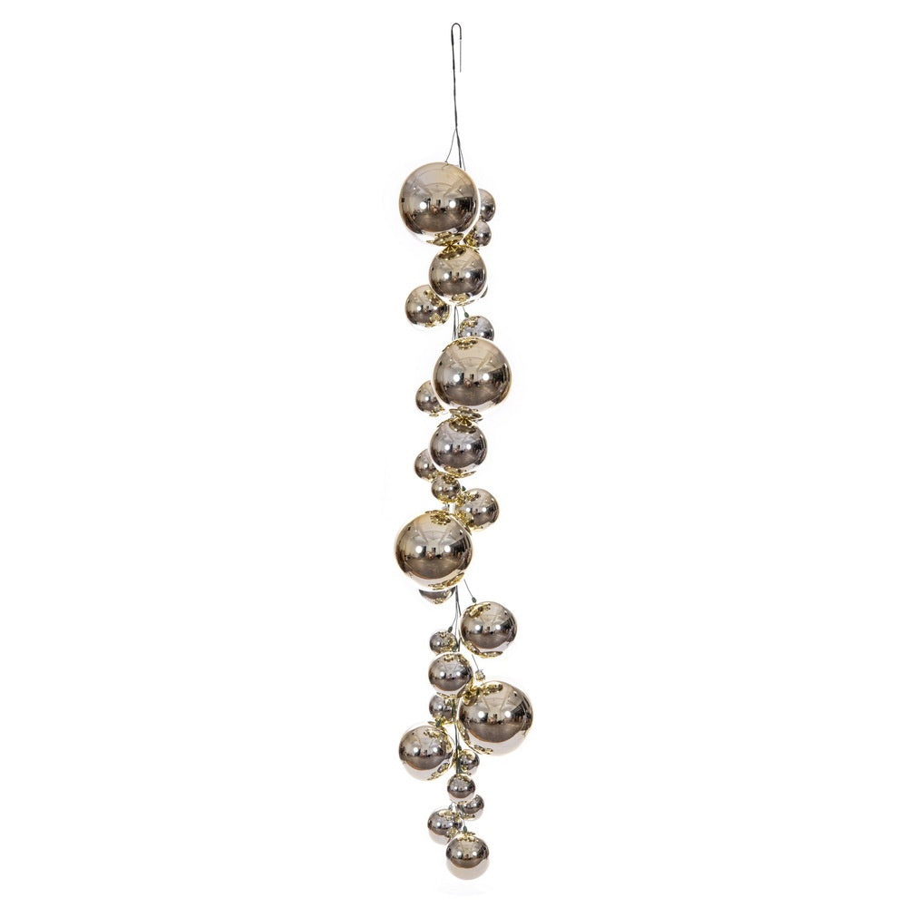 6' Champagne Shiny Ball Branch Garland