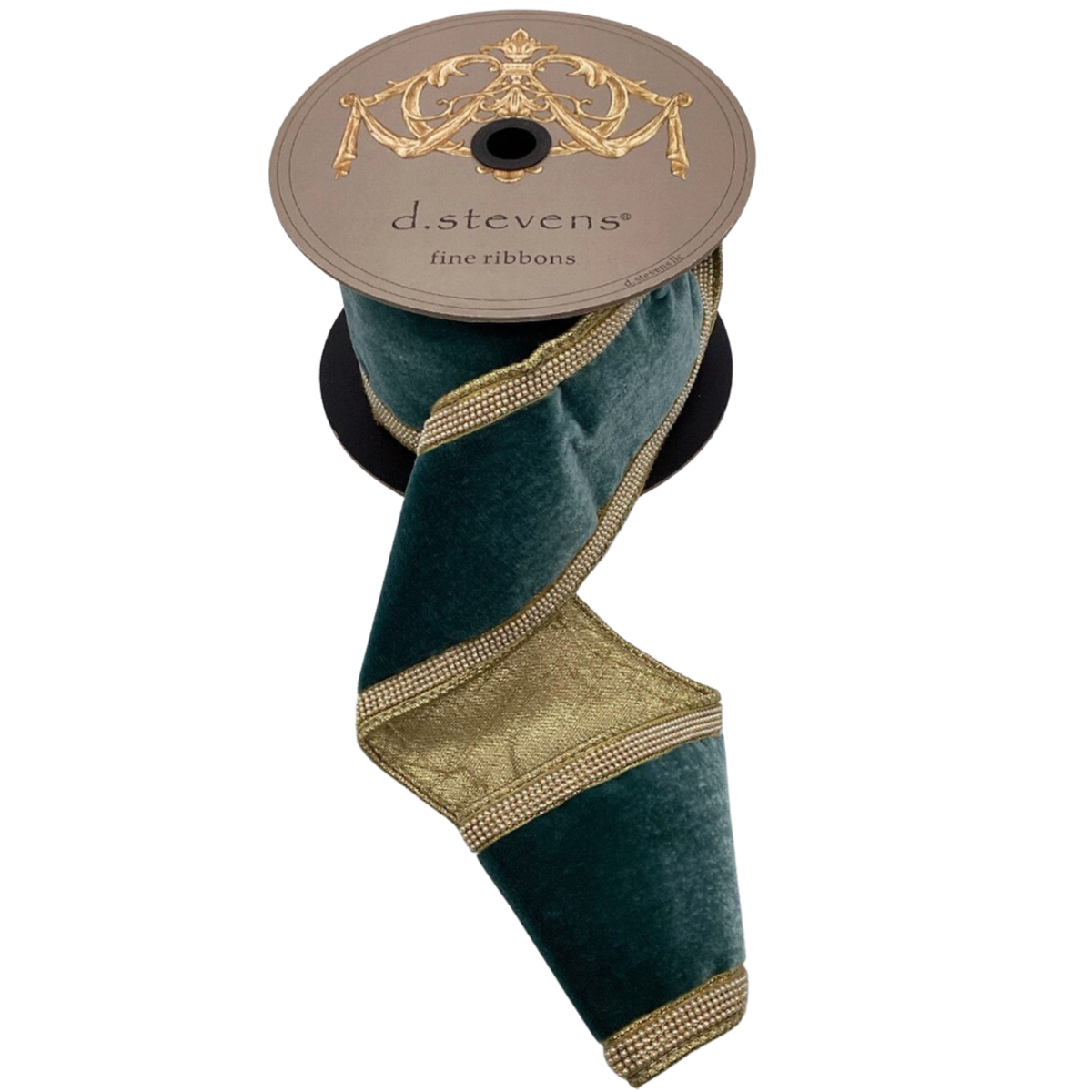 4" Velvet Ribbon with Pearl Side Trim – Celadon | 5 Yards