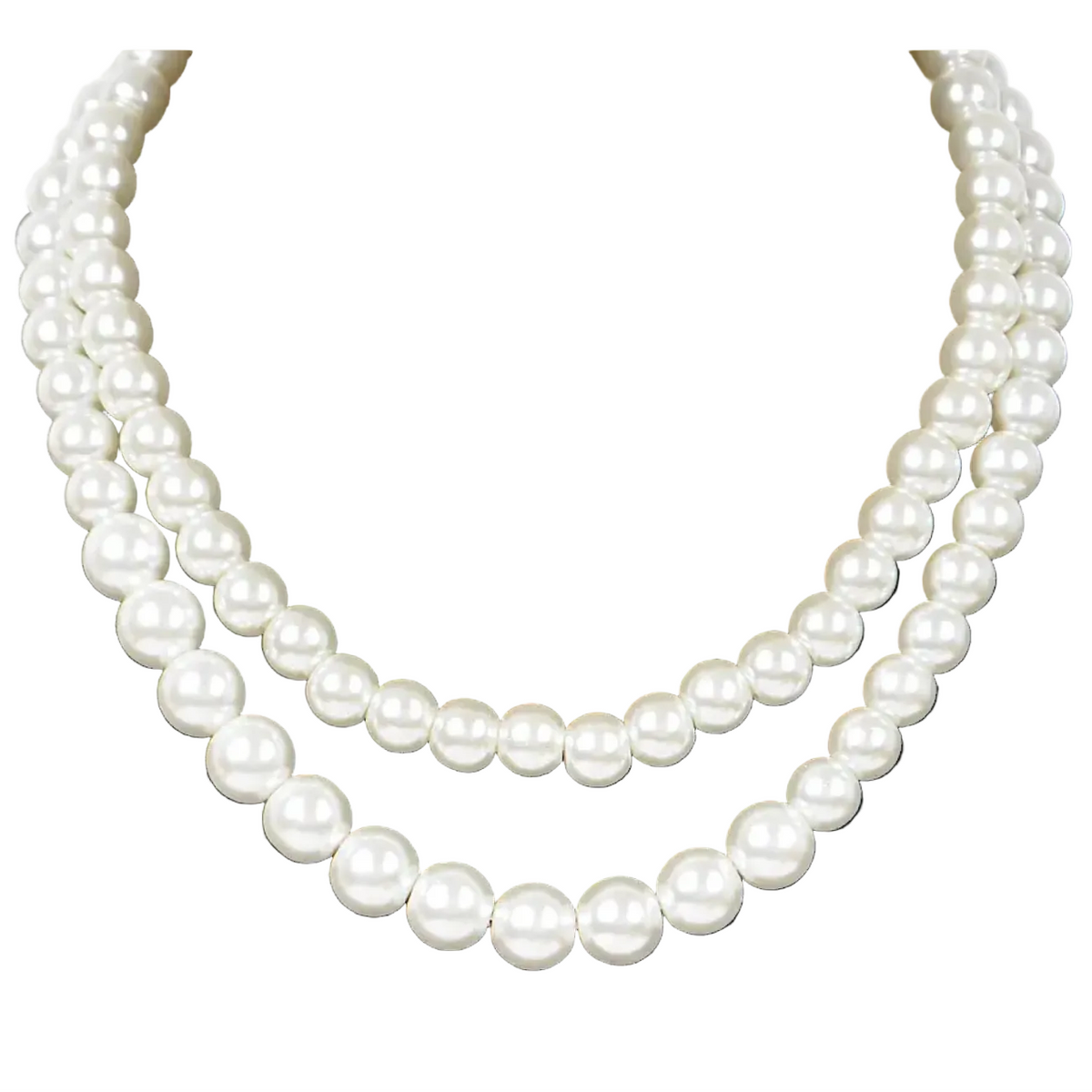 Faux Pearl Double Layer Necklace