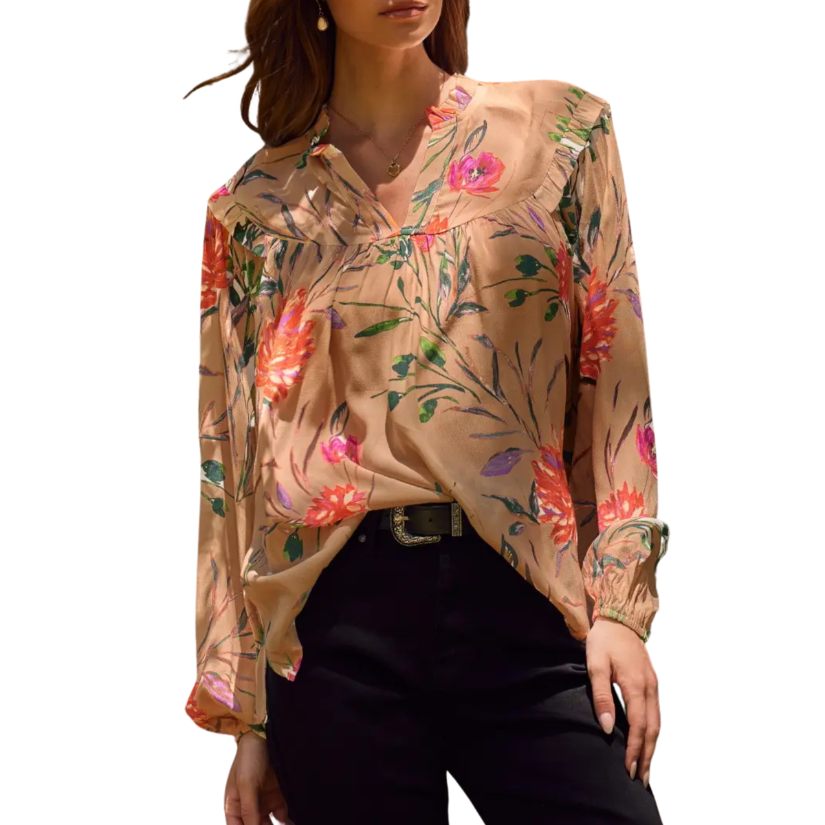 Lightweight Floral Printed Blouse