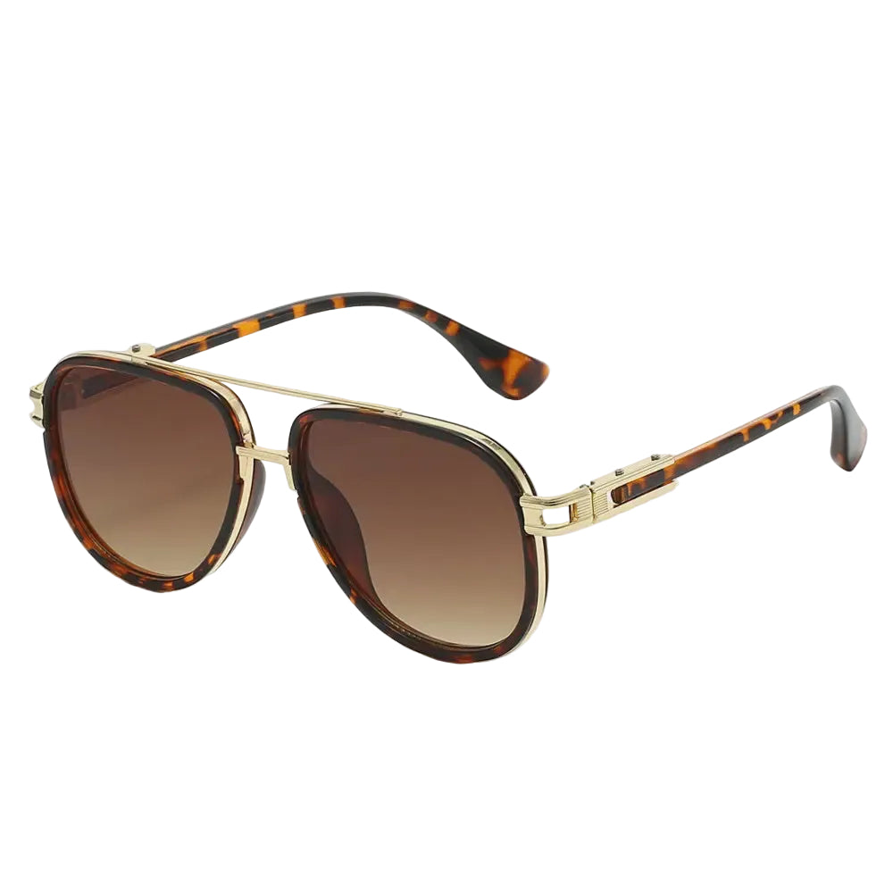 Classic Retro Double Bridge Sunglasses – Tortoise