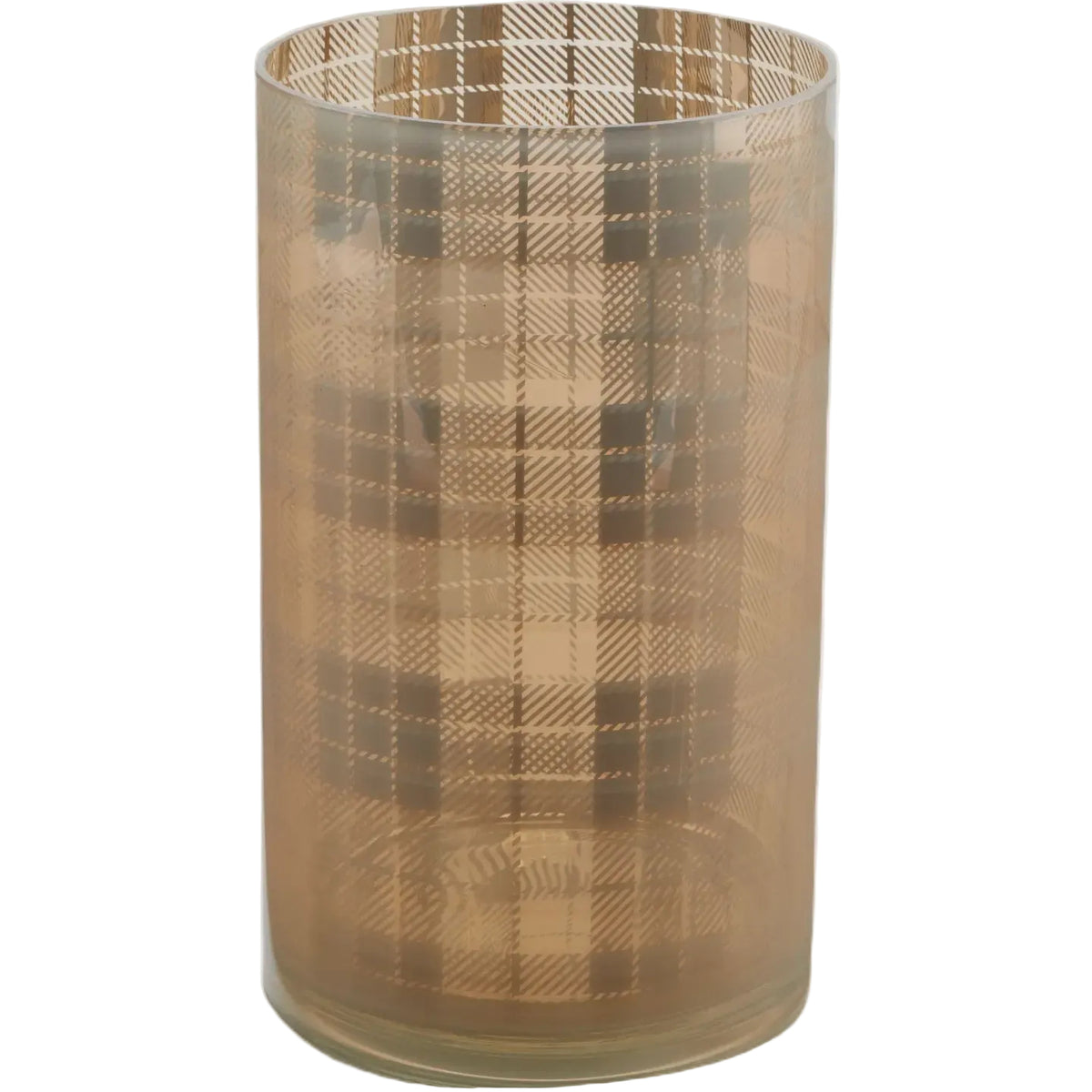 Gold Plaid Pattern Large Lantern