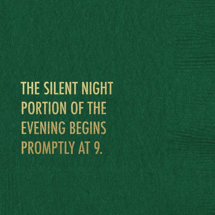 Silent Night - Holiday Funny Cocktail Napkin