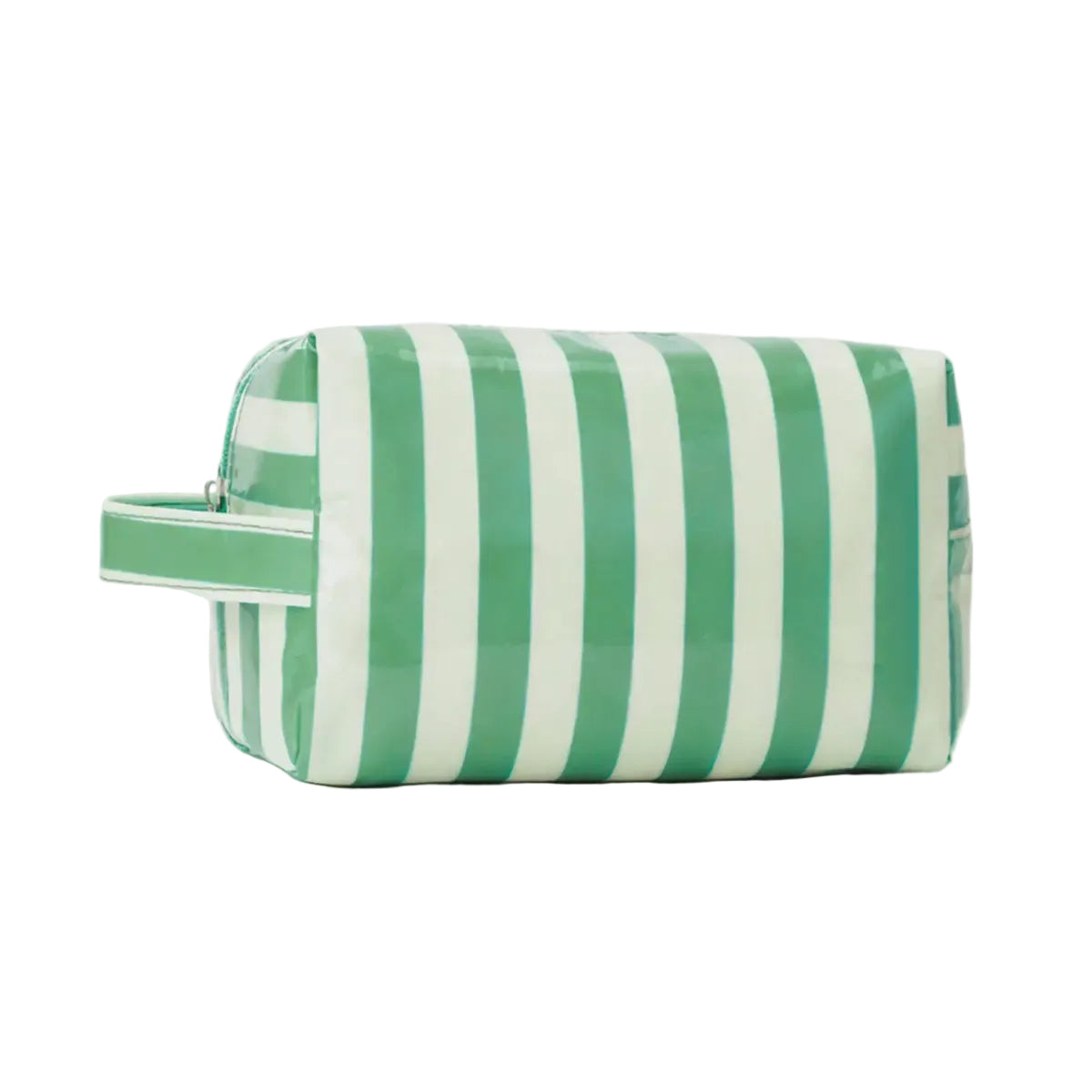Stripe Cosmetic Pouch – Mint Green & White