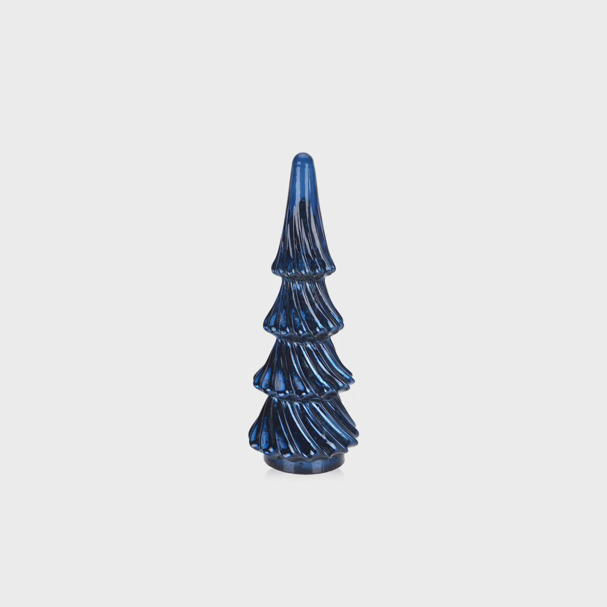15" Blue Glass Christmas Tree