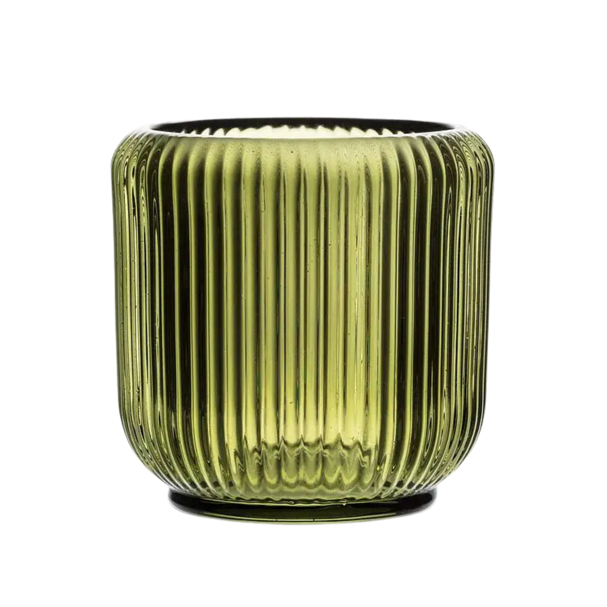 Large Ribbed Votive-Moss