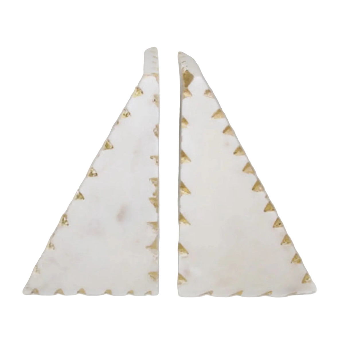 Gold Border Triangle Bookends