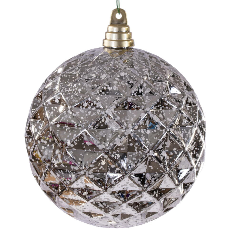 6" Oat Diamond Mercury Ornament