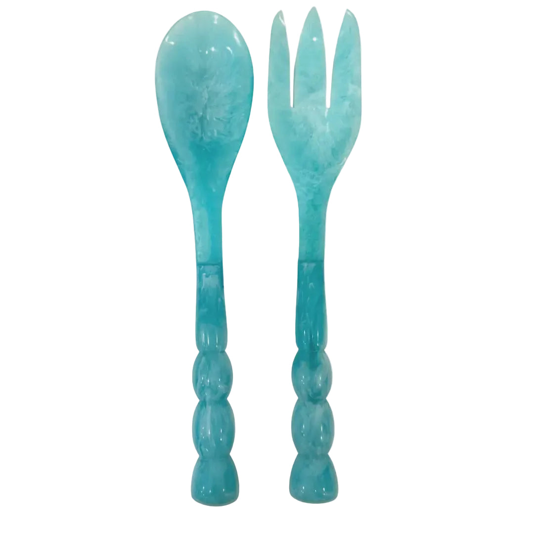 Bermuda Salad Servers- Blue