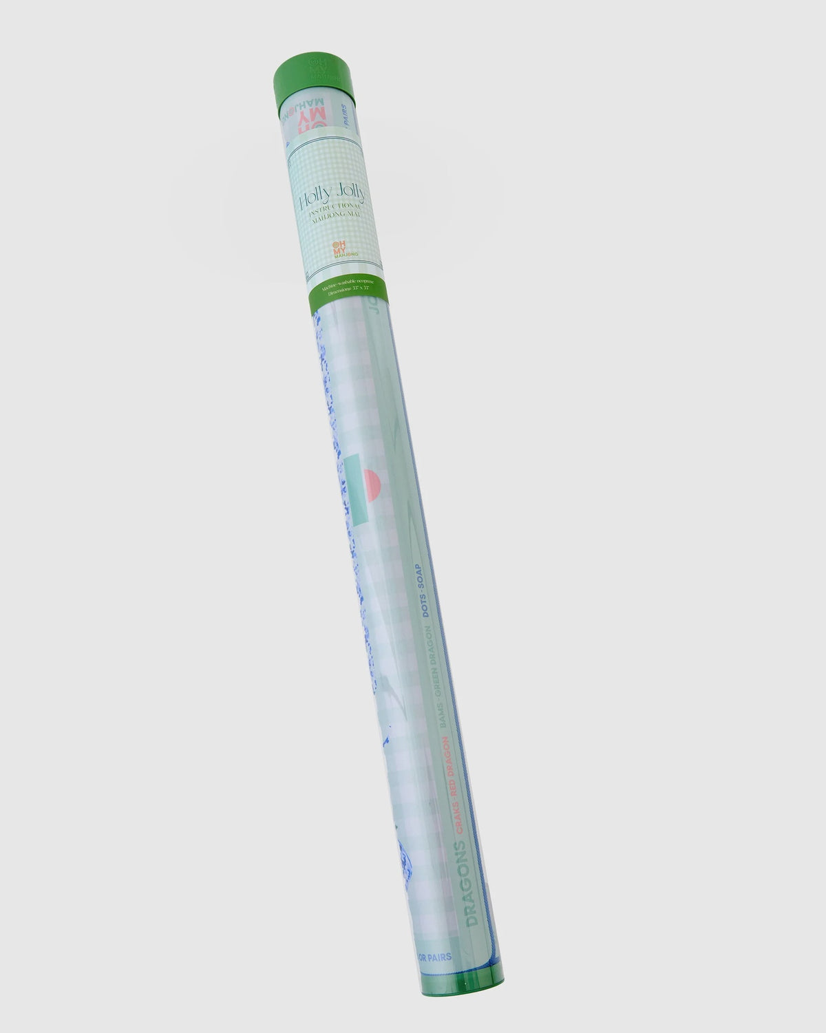 Holly Jolly Mahjong Mat with Storage Tube