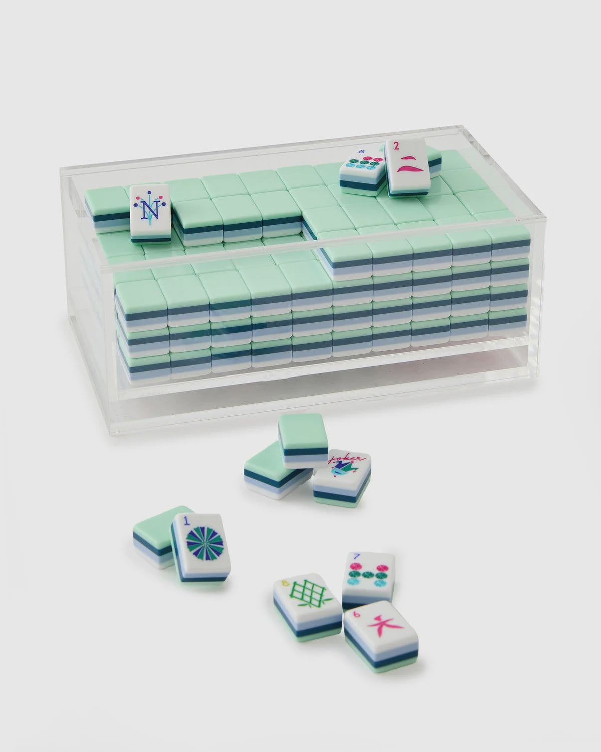 Mahjong Acrylic Box - Clear Lid