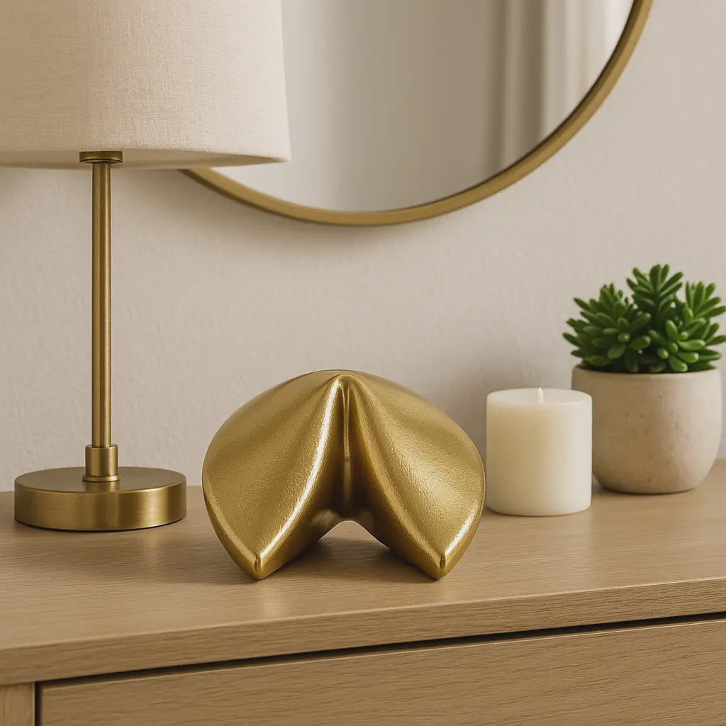Metal Fortune Cookie Decorative Figurine