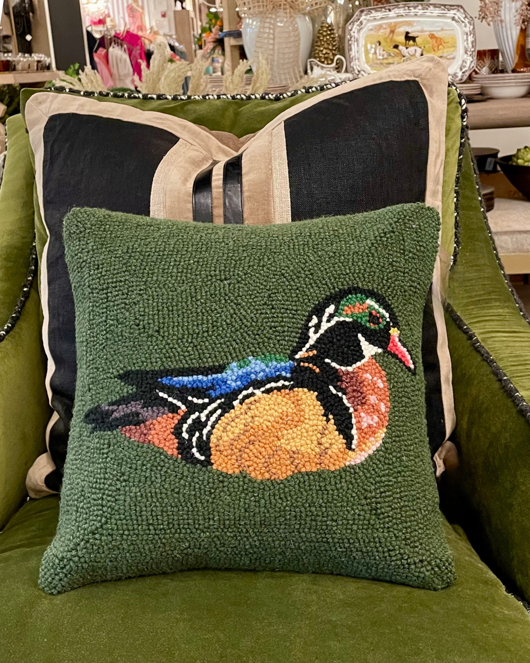 Camp Wandawega Wood Duck Hook Pillow