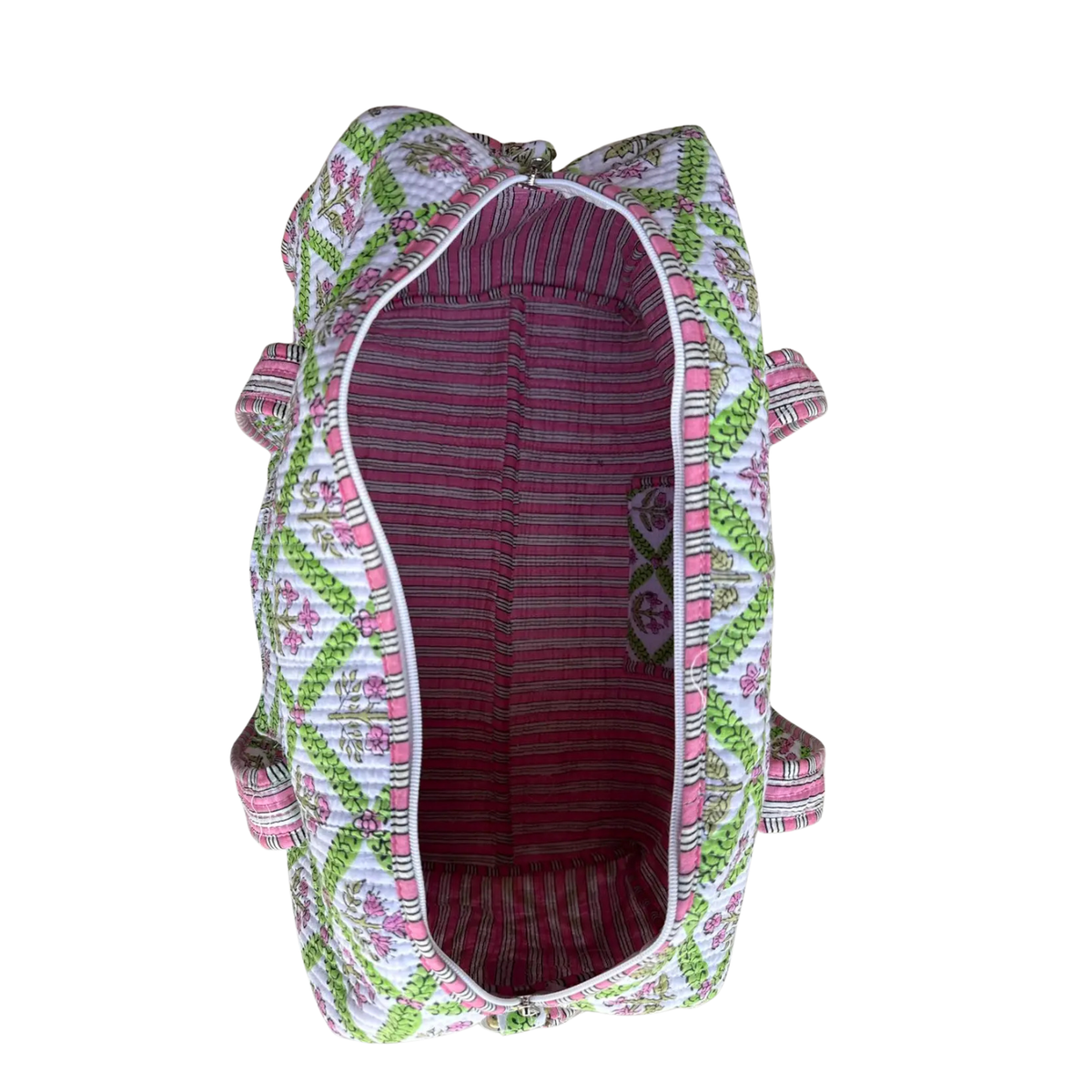 Scottie Pink and Green Floral Duffel Bag