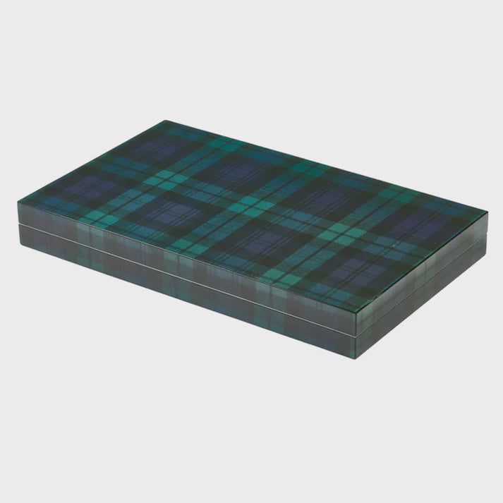 Lacquer Backgammon Set - Tartan