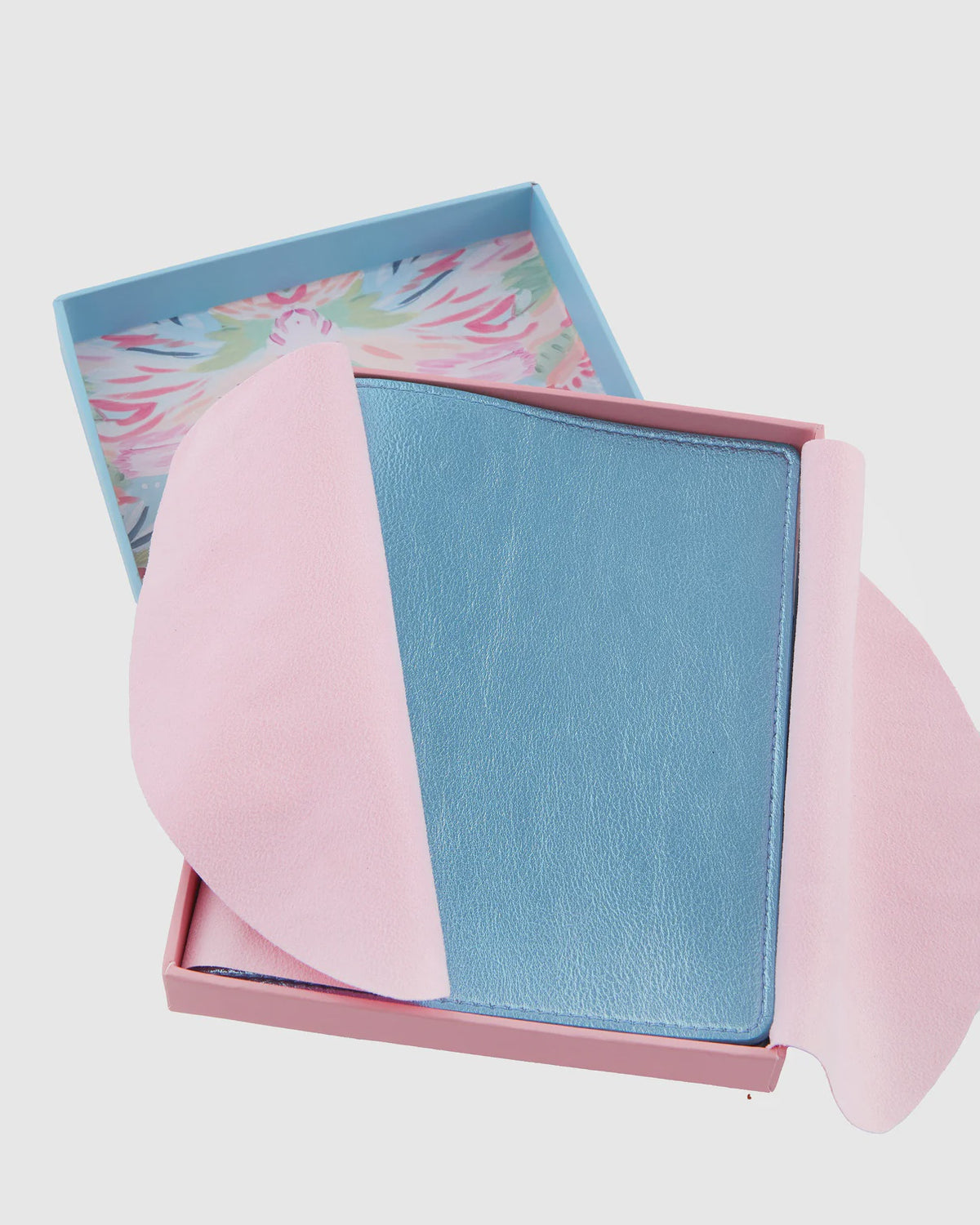 Metallic Light Blue Mahjong Card Folio