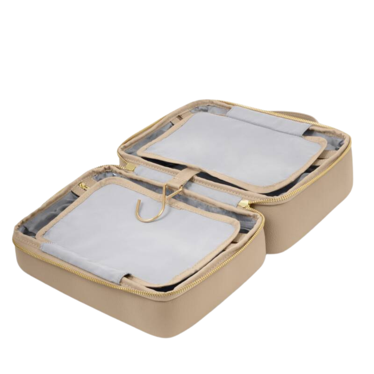 Taupe Hanging Makeup & Toiletry Bag