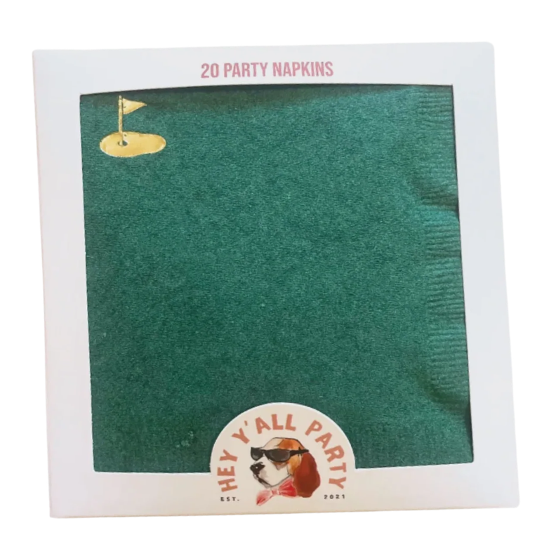 Golf Gold Foil Party Napkins – Set of 20