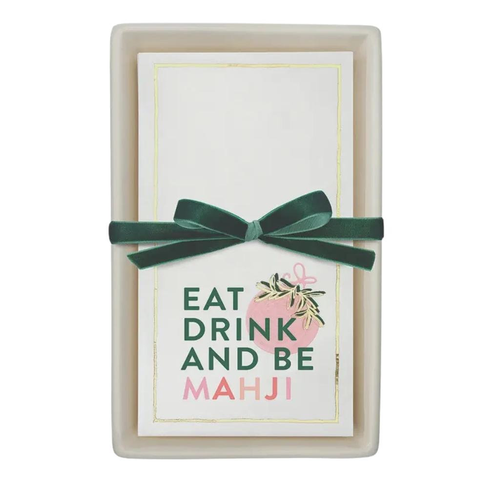 Ceramic Guest Napkin Tray Set – Eat, Drink & Be Mahji