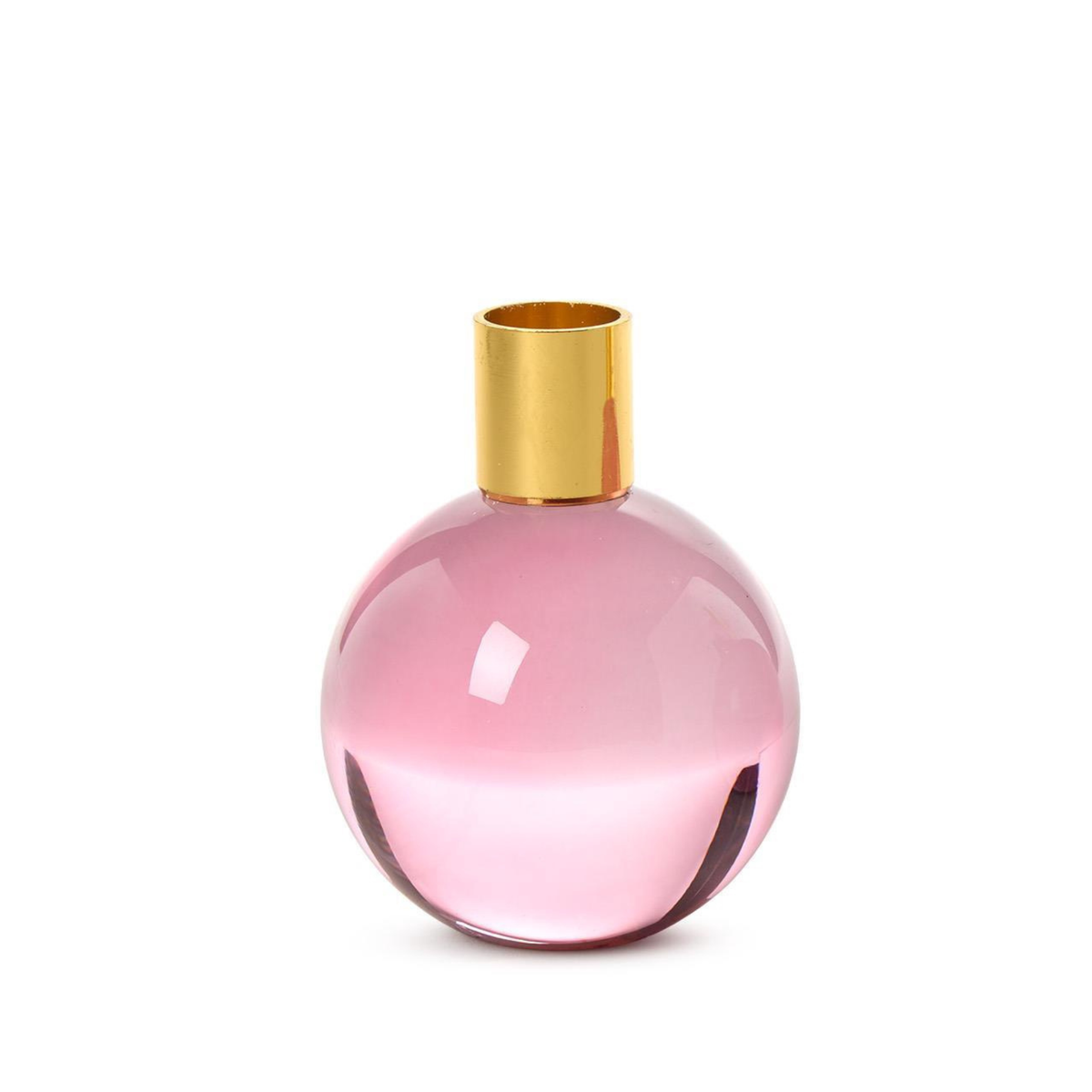 Ball Pink Taper Candleholder
