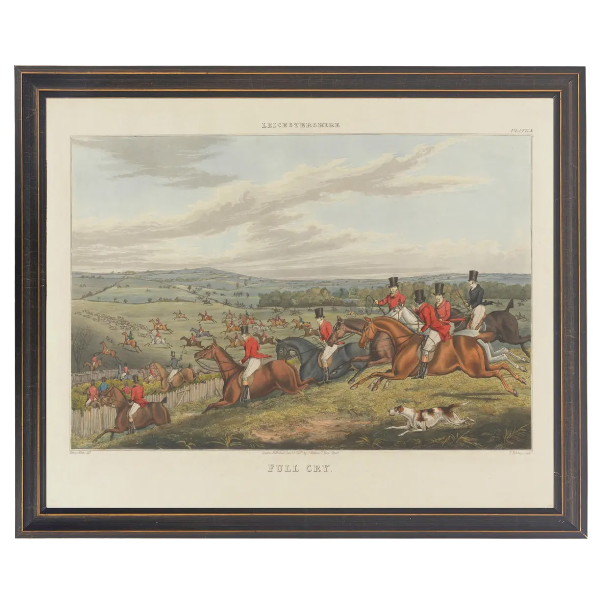 20 x 16 Framed Vintage Hunting Scene
