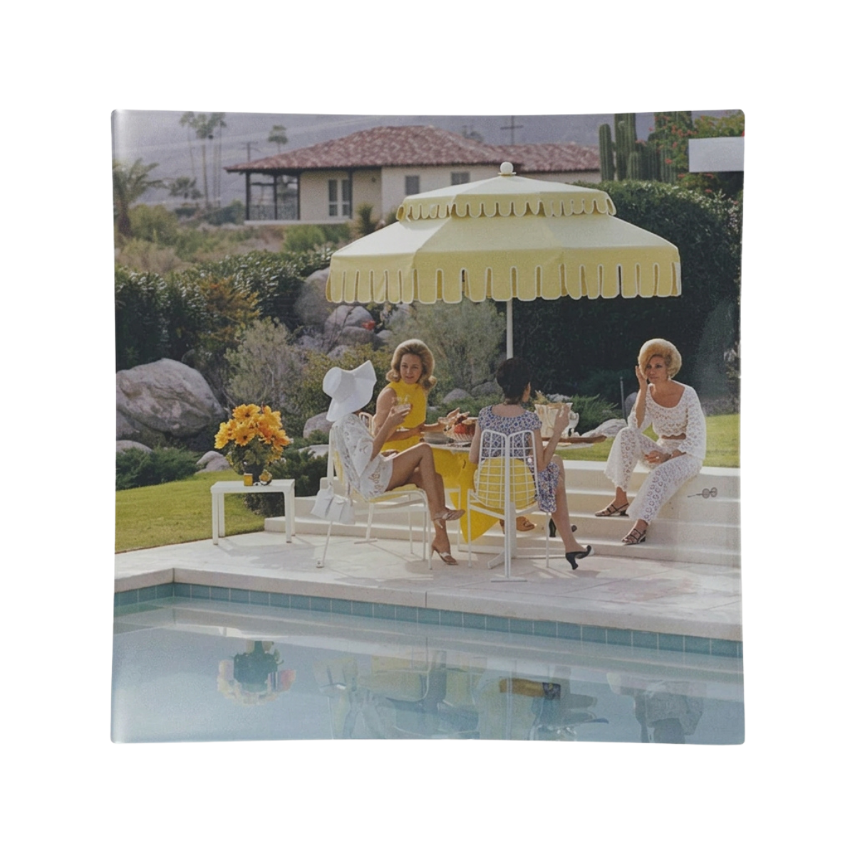 Glass Trinket Tray/ Wall Art - Pool Umbrella
