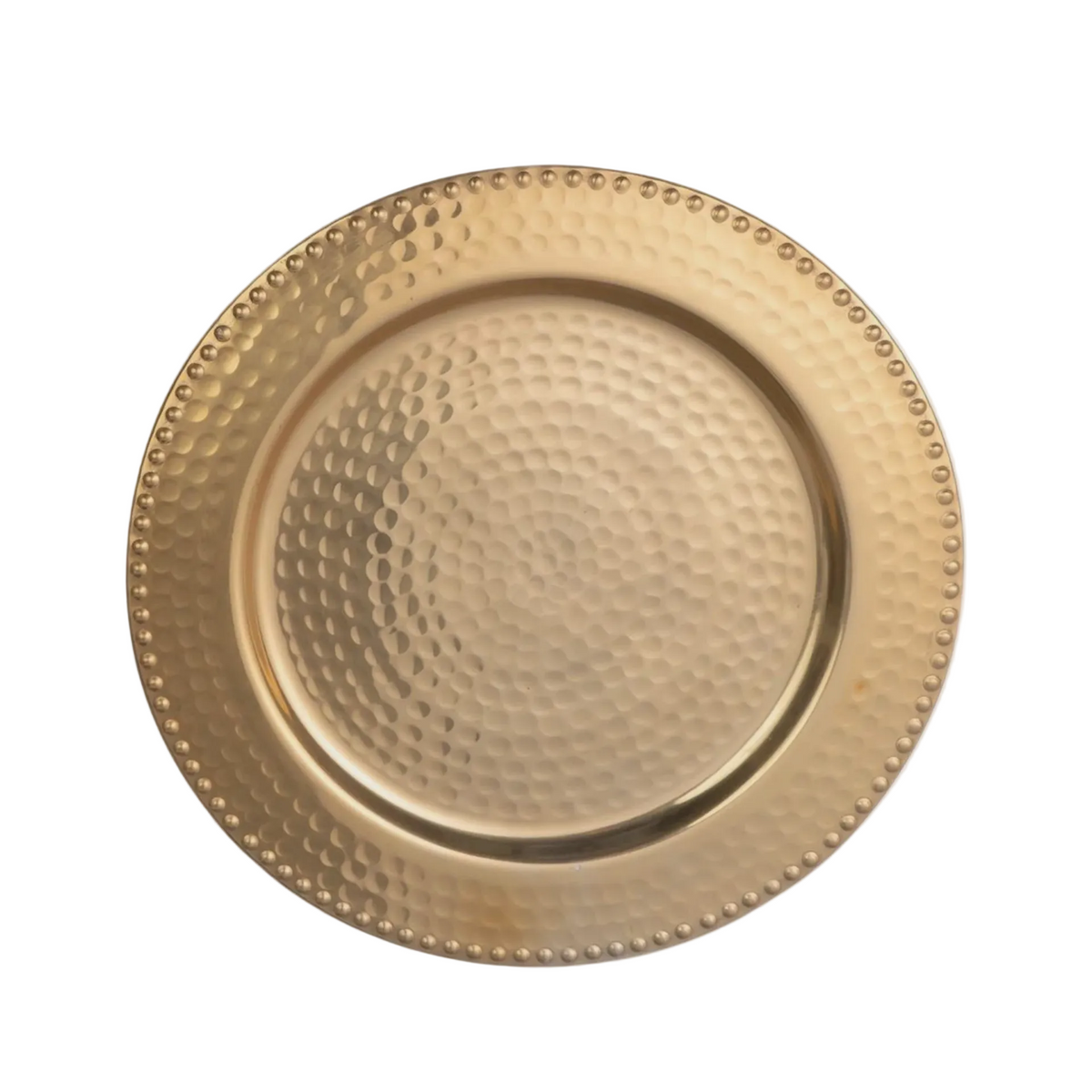 Gilded Aluminum Hammered Charger