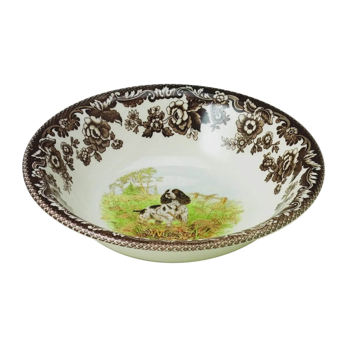 Spode Woodland Ascot Cereal Bowl – 8" (English Springer Spaniel)