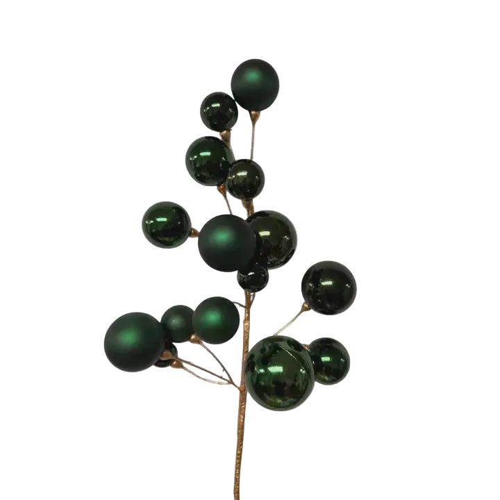 Mixed Shiny & Matte Ball Spray – 30" | Hunter Green