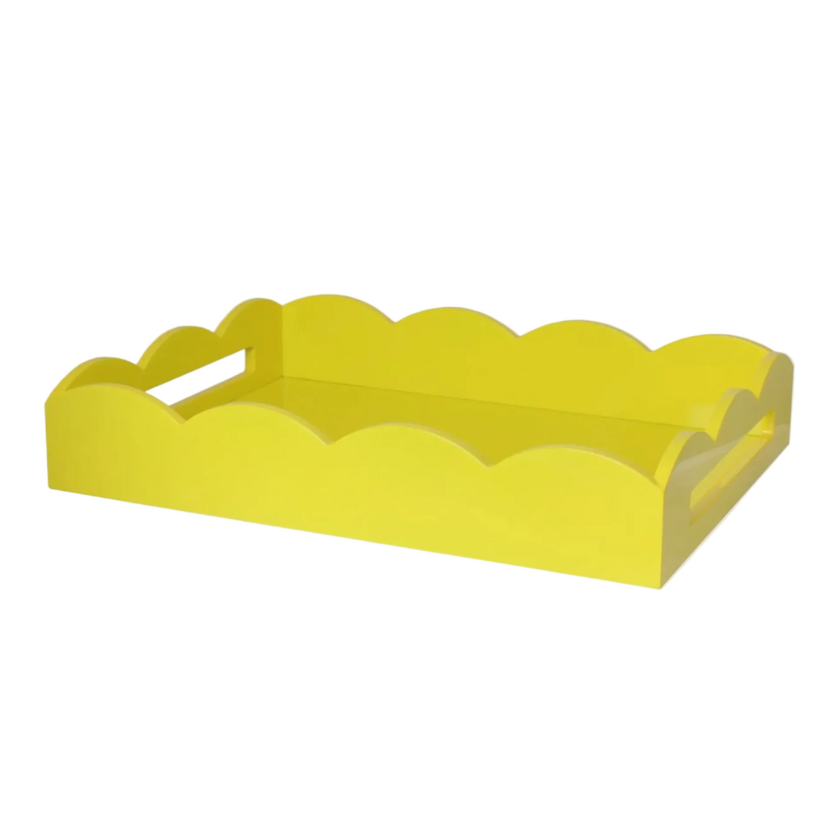 Medium Lacquered Scalloped Serving Tray