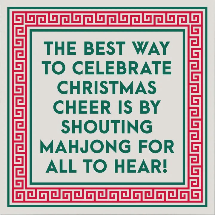 Mahjong Holiday Cocktail Napkins | Shouting Mahjong