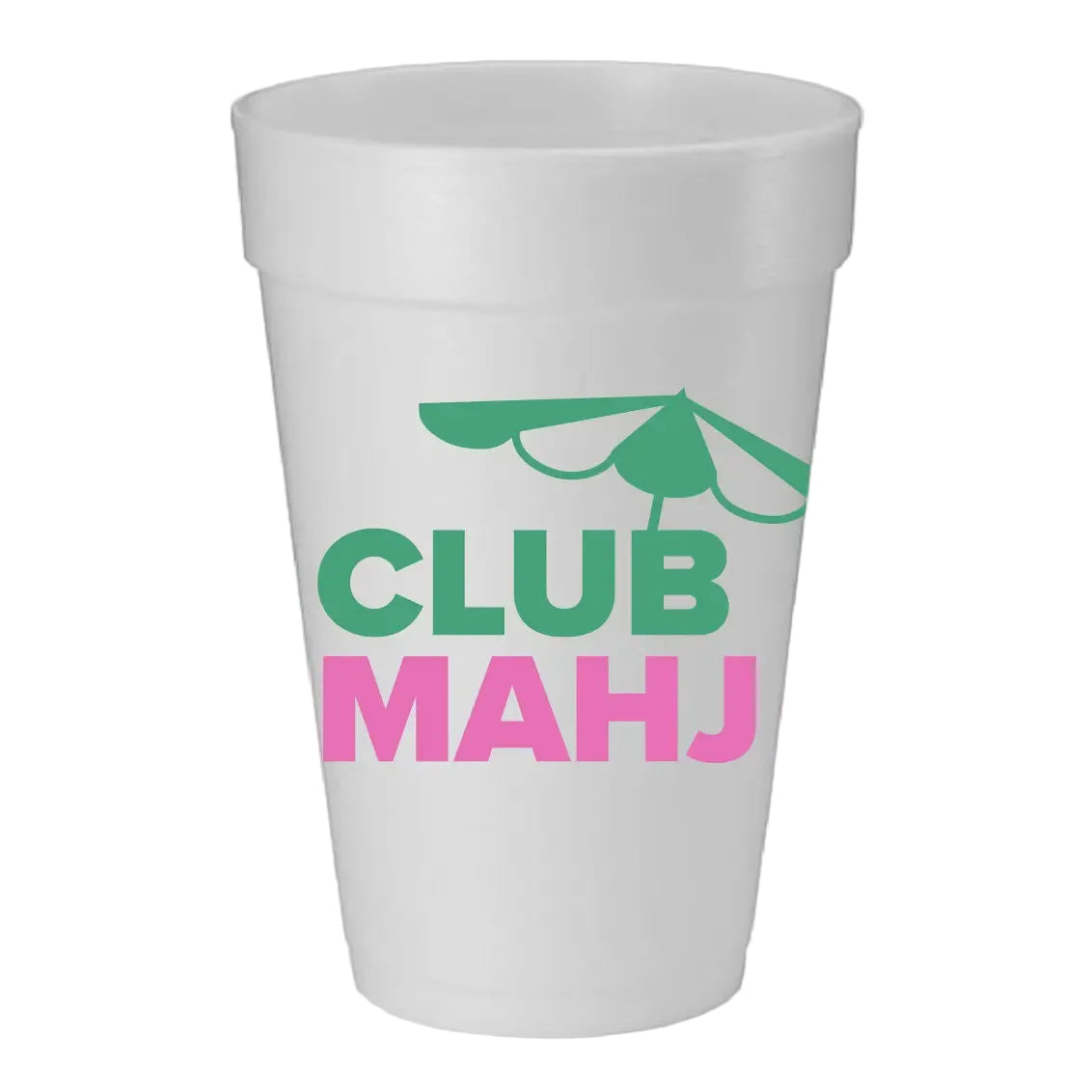 “Club Mahj” Foam Cups – Set of 10