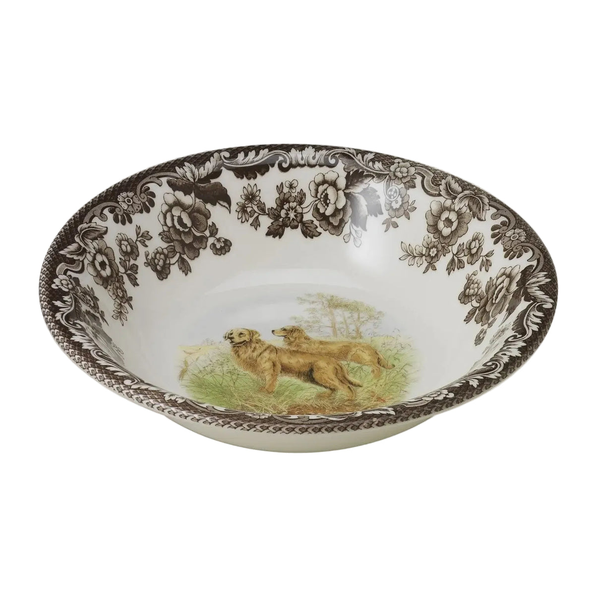 Spode Woodland Ascot Cereal Bowl – 8" (Golden Retriever)