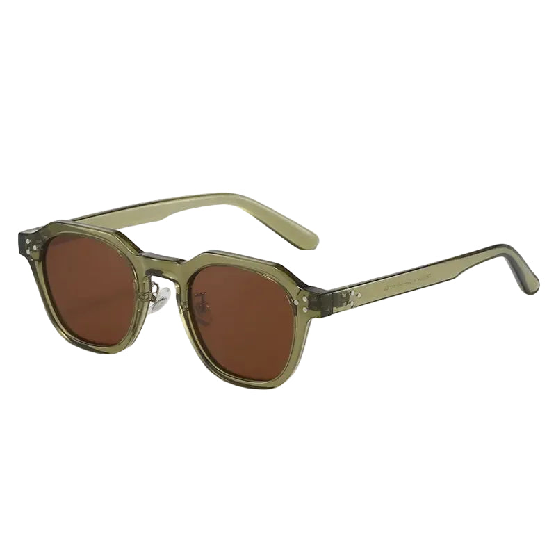 Retro Street Style Square Frame Sunglasses – Olive