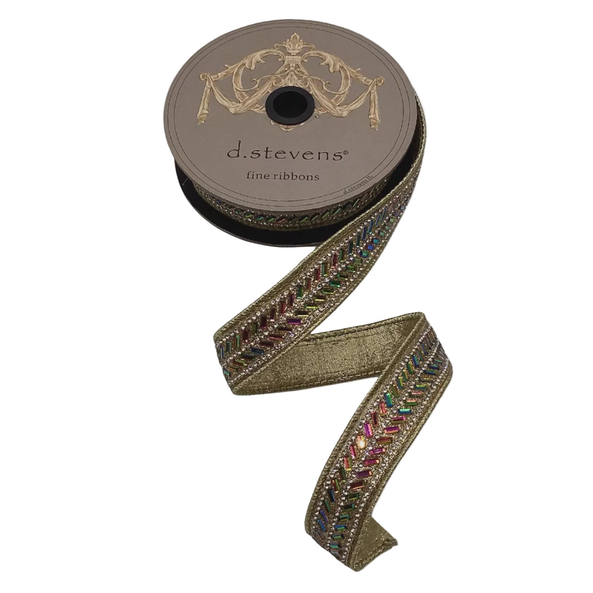 1.5" Rainbow Jewel Chevron Ribbon | 10 Yards